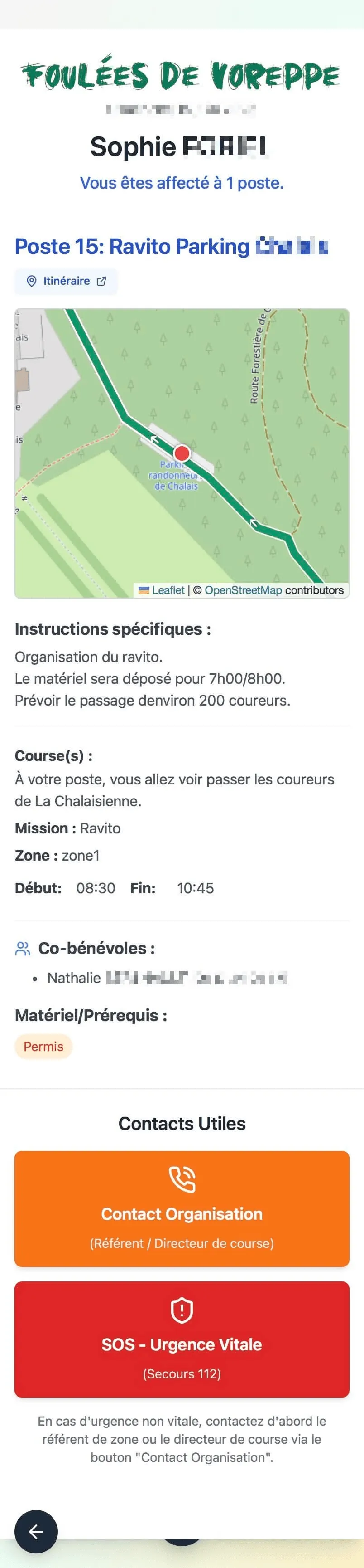 Mockup de Solution Bénévoles pour Signaleurs & Sécurité